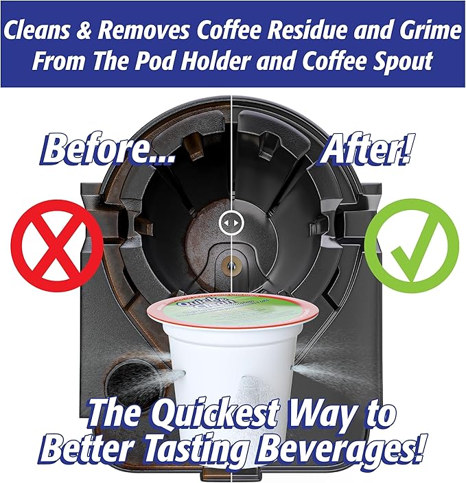 Quick & Clean 4-Pack of Cleaning Cups with Descaler Bundle (2 Total Uses) - 2.0 Compatible, Descaling Solution for Keurig, Nespresso, Ninja, Delonghi, All Coffee and Espresso Machines
