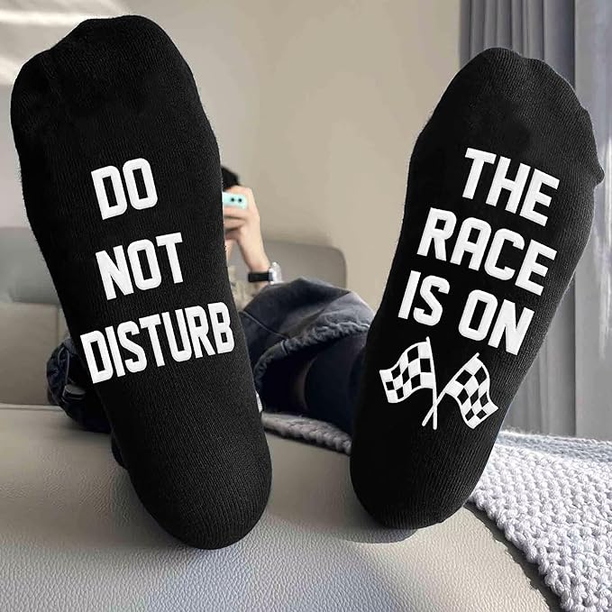 VICRAZY Racing Car, Sport Car Socks for Men, Women - Formula 1 Gifts, Racing Socks, Stocking Stuffers for Men, Women