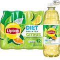 Lipton Diet Green Tea Citrus, 16.9 Fl Oz Bottles (Pack of 12)