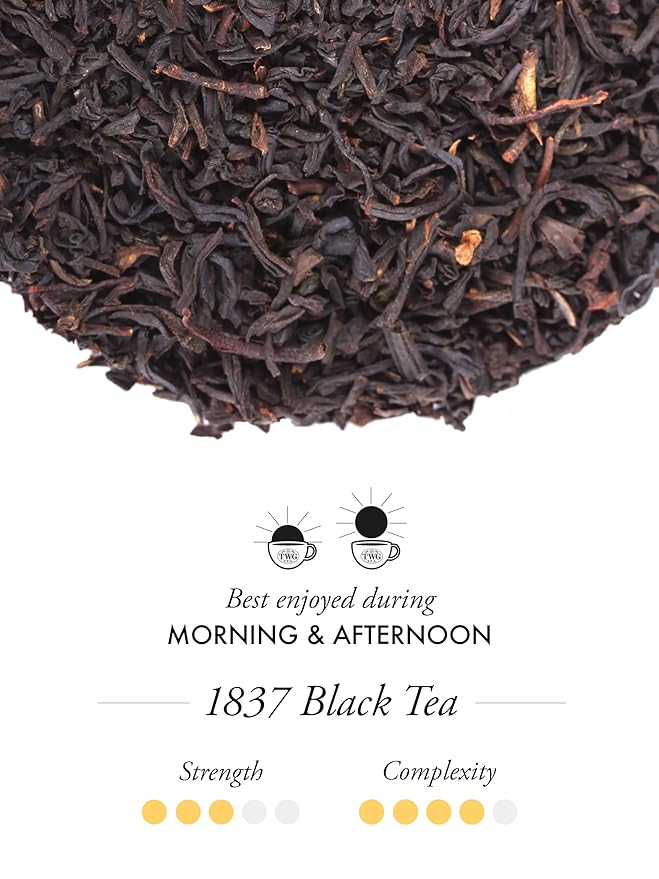 TWG Tea | 1837 Black Tea | Black Tea | Fruits & Flowers | Haute Couture Tin, 100g | Gift Set