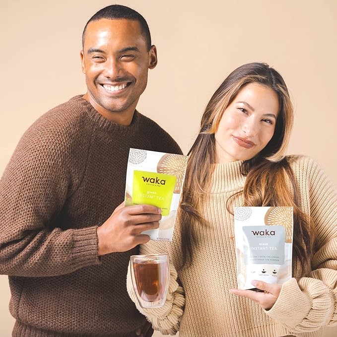 Waka Instant Tea Mix – 2-Bag Bundle – 100% Tea Leaves, No Additives, Unsweetened – Kenyan Black & Classic Green (4.5 oz Each)