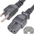 3 Ft Replacement Power Cord - Coffee Pot Replacement Part Suitable for Farberware Percolator Cord - Electric Cord for Computer, Monitor, TV - 16 AWG Heavy Duty 1875W 105C 15A 3 Prong Grounded, Black