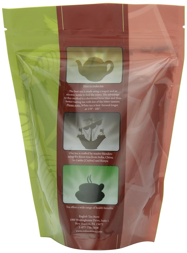 English Tea Store Loose Leaf, Arctic Raspberry Naturally flavored Black Tea Pouches - 4oz, 4 Ounce (Pack of 2)