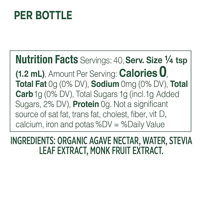 Whole Earth Stevia & Monk Fruit Liquid Sweetener, Original, No Erythritol, Squeeze Bottle, 1.62 Fl Oz (Pack of 12)