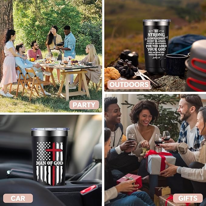 Christian Gifts for Men - Catholic Gifts - Religious Spiritual Faith Based for Men, Man of God, Dad, Pastor - 20oz Tumbler