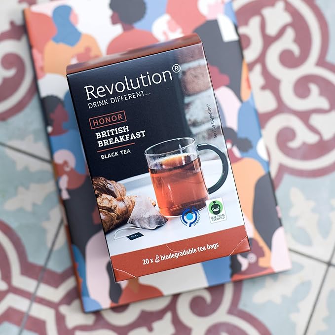 REVOLUTION TEA® English Breakfast Tea [THE ORIGINAL] – British Breakfast – Premium Full Leaf Tea – Biodegradable Infuser Tea Bags – Black Tea – 20 Bags