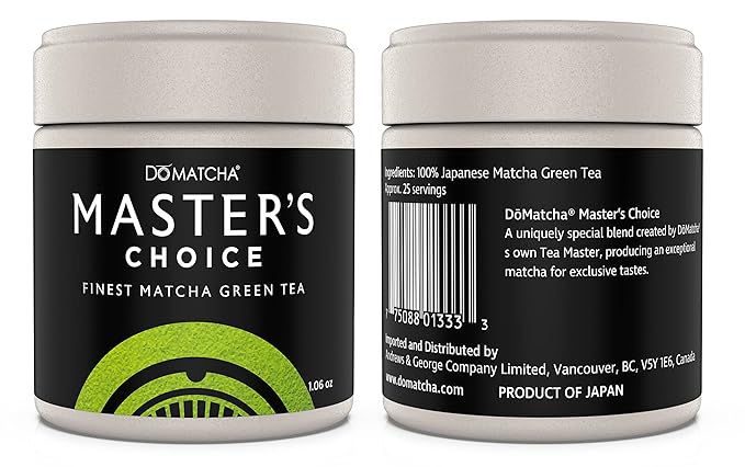 DoMatcha Master's Choice Ceremonial Finest Matcha Green Tea Powder 30g, 25 Servings - Kyoto-Crafted Matcha with Rich Taste, Vibrant Green Color, Ideal for Lattes, Smoothies & Baking, Kosher Certified