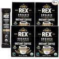 Rex Coffee Organic Fairtrade Freeze-Dried Instant Sticks, Medium Roast Arabica, 100 Single-Serve Packets, USDA Organic & Fairtrade Certified