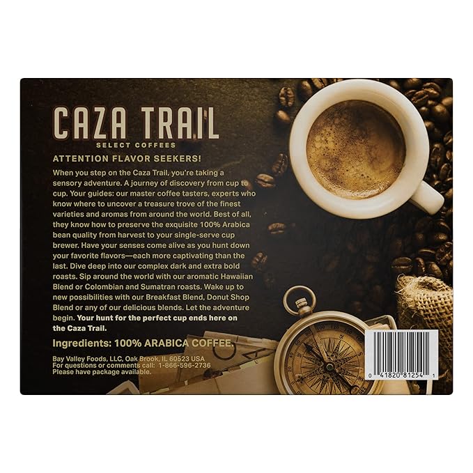 Caza Trail Coffee Pods, French Roast, Single Serve (Pack of 100) (Packaging May Vary)