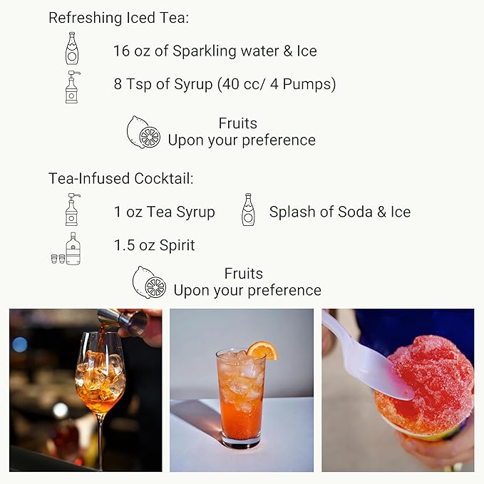 Dong Jyue Peach Oolong Tea Syrup – Made with Real Tea – 1 Liter Bottle – Taiwan Oolong Tea & Juicy Peach Flavor – Premium Syrup for Iced Tea, Sparkling Drinks, Boba & More – Commercial Use – 1 Pack