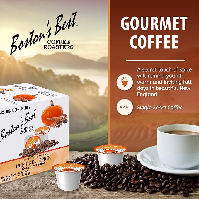 Boston's Best Single Serve Coffee, Pumpkin Spice,12.6 oz, 42 Count