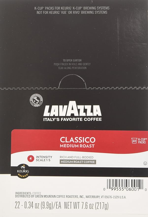 Lavazza Classico K-Cup for Keurig Brewers, 88 Count