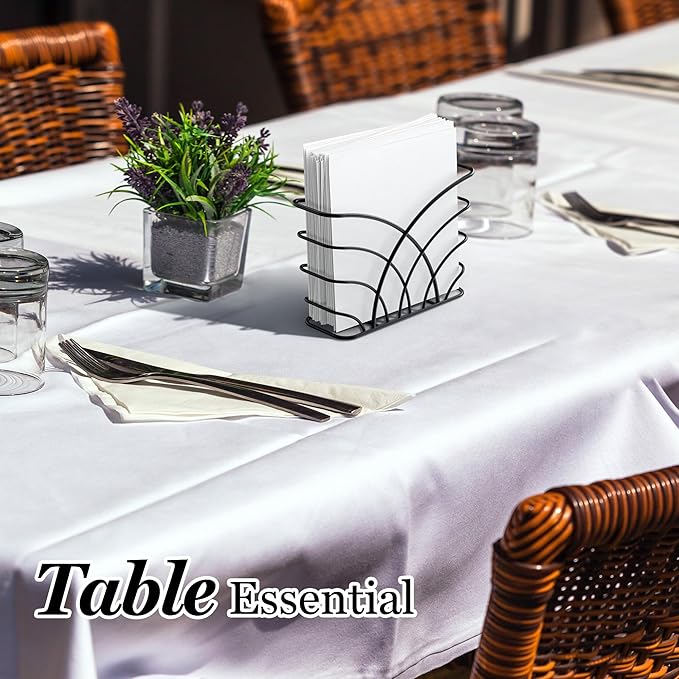 Napkin Holder for Table – Black Iron Upright Napkin Dispenser for Paper Napkins, Napkin Dispenser for Kitchen Dining, Cocktail Picnic Bar Modern Kitchen and Dining Decor, Servilletero