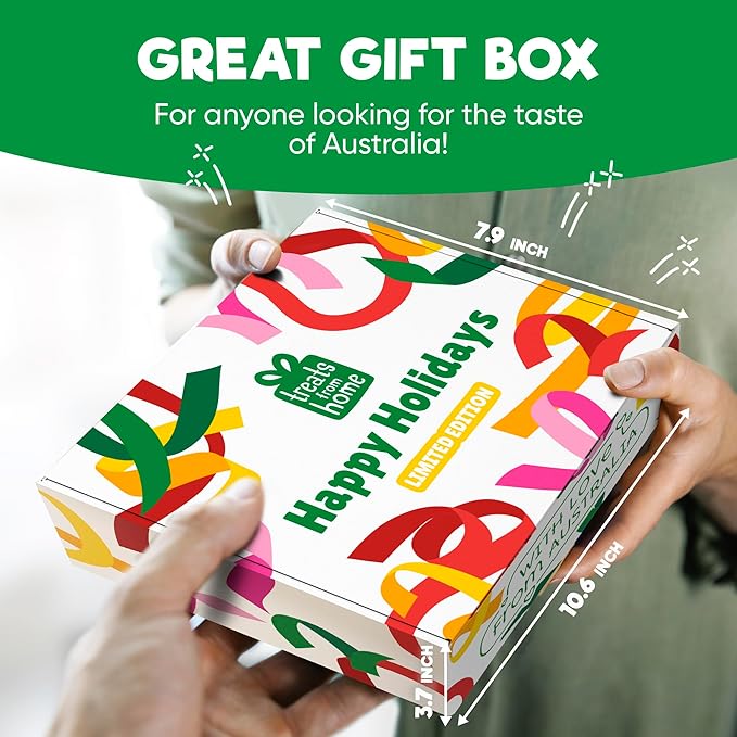 Australian Holiday Snack Box – 12 Authentic Aussie Treats Including, Vegemite, Twisties & More