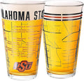 Greenline Goods – Oklahoma State University Cowboys College Pint Beer Glasses (Set of 2), 16 oz – Full-Color Logo + Campus Map