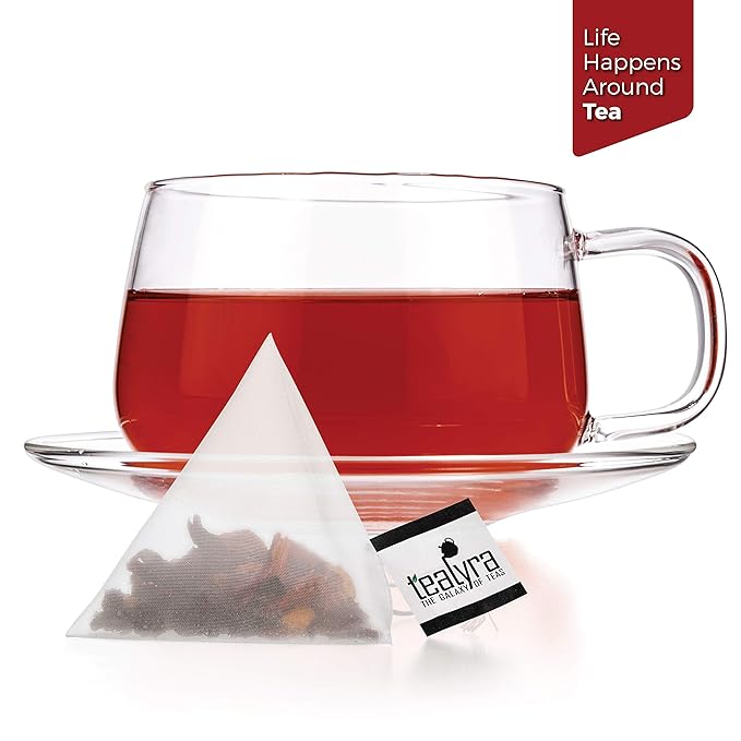 Tealyra - Cherry Goddess - 25 Bags - Fruity Herbal Loose Leaf Tea - Caffeine-Free - Vitamin Rich - Hot and Iced - All Natural - Pyramids Style Sachets