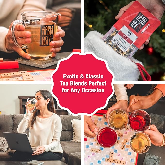 Tiesta Tea - Chai Love | Loose Leaf | Spiced Chai Black Tea | Premium Blend | High Caffeinated Black | Make Hot or Iced Brews Up to 25 Cups | 1.9 Ounce Resealable Pouch