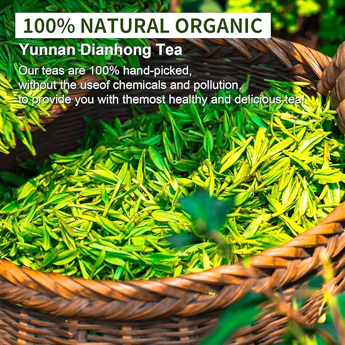 XIHETANK Black Tea Bags - 100 Count Individually Wrapped for Fresh & Smooth Taste. Ancient Tree Chinese Black Tea for Hot or Iced Brewing. Bulk Sweetness & 100% Natural Breakfast Tea Bags.