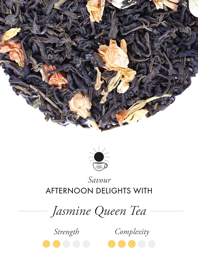 TWG Tea | Jasmine Queen Tea | Green Tea | Sweet Lemon & Rose | 15 Hand Sewn Cotton Teabags | Gift Set