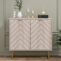Scurrty 31.5" Natural Sideboard Buffet Cabinet, Cabinet with Doors & Adjustable Shelf for Living Room & Kitchen, Log Color