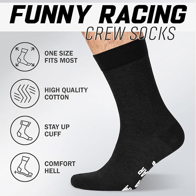 VICRAZY Racing Car, Sport Car Socks for Men, Women - Formula 1 Gifts, Racing Socks, Stocking Stuffers for Men, Women