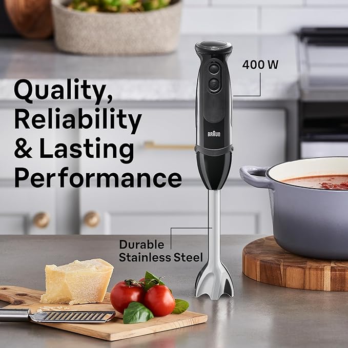Braun MQ5025 Hand Blender Multiquick Vario, MQ5025, Black