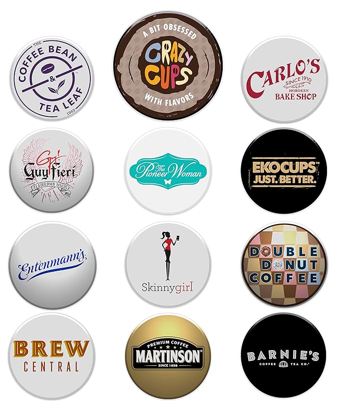 Crazy Cups Single Serve & K Cups Variety Pack, Including Unflavored Dark Roast & Medium Roast Pods, Pods Variety Pack for Keurig K Cups Machines, 40 Count