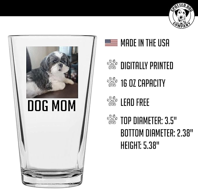 Personalized Printed 16oz Pint Beer Glass – Beer Gifts, Custom Gifts for Men, Customized Drinking Cup, Father’s Day Birthday Reunion, Funny Novelty Gift, Him Friend Brother Dad, Photo Picture Image