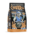Bones Coffee Company Churro, Sweet Sugary Cinnamon Flavored Coffee, Medium Roast Low Acid Arabica Beans Compatible with Auto drip and French Press Coffee Maker, 12 Oz Ground