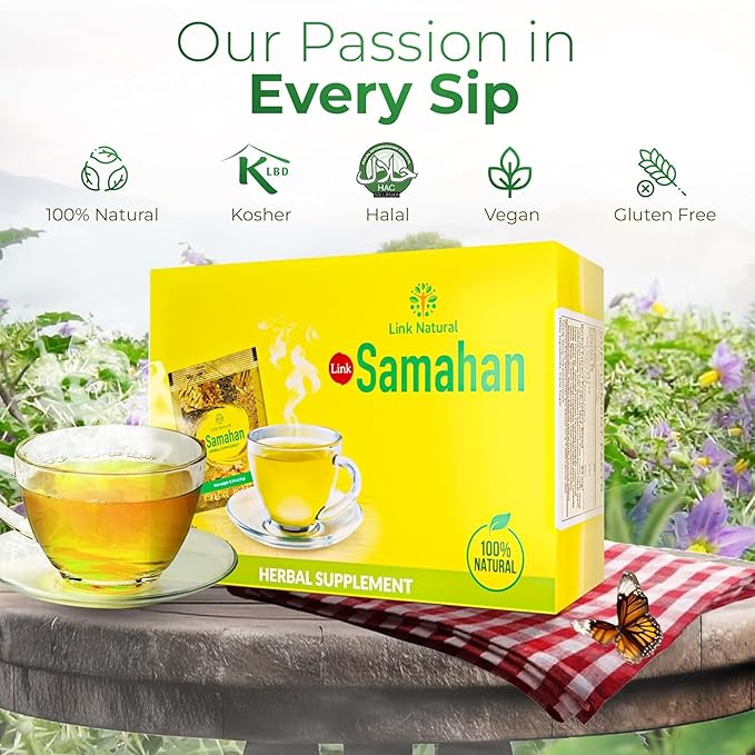 SAMAHAN Ayurvedic Herbal Tea Packets - Sri Lankan Ceylon Blend with 14 Natural Herbs Including Ginger, Black Pepper & More, Herbal Tea Bags for Wellness, Relaxation & Daily Comfort - 60 Count