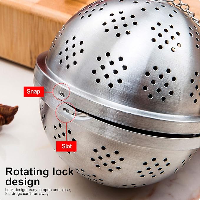 304 Stainless Steel Tea Strainer Infuser Seasoning Filter Mesh Design Kitchen Accessories(M)