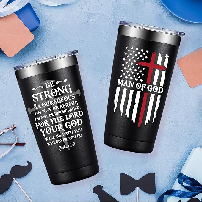 Christian Gifts for Men - Catholic Gifts - Religious Spiritual Faith Based for Men, Man of God, Dad, Pastor - 20oz Tumbler