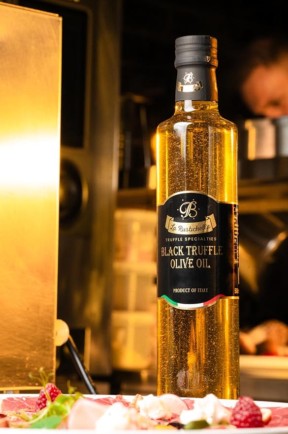 La Rustichella - Truffle Olive Oil (16.91 fl oz (500 ml), Black Truffle Olive Oil)