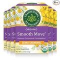 Traditional Medicinals Organic, Smooth Move Tea, Chamomile & Senna - Helps Relieve Constipation Overnight - Kosher, Non-GMO, Caffeine-Free, Compostable - 96 Tea Bags (6 Packs of 16)