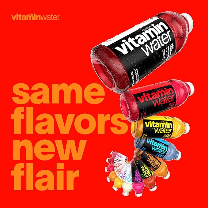 vitaminwater Zero Sugar Rise Orange Nutrient Enhanced Flavored Water Beverage, 20 fl oz Bottles, 12 Pack