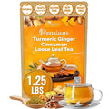 TOG999, Premium 20oz Ginger Turmeric Cinnamon Loose Leaf Herbal Tea - Premium Quality Spiced Herbal Blend – Caffeine-Free, Non-GMO, Natural Dried Roots and Bark. Vegan-Friendly.