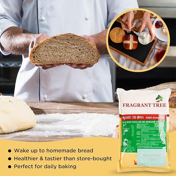 Bread Improver Powder – Dough Enhancer for Soft Bread, Baking Additive for Home Bakers, Yeast Booster Mix – 17.6 oz (500g) | 제빵 개량제