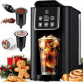 SHARDOR Single Serve Coffee Maker Upgrade, Hot & Iced Coffee Machine for K Cup and Grounds, 6 to 14 oz Brew Sizes, 50 oz Removable Water Tank, Bold Brew Setting, Pod Maker with Reusable Filter, Black