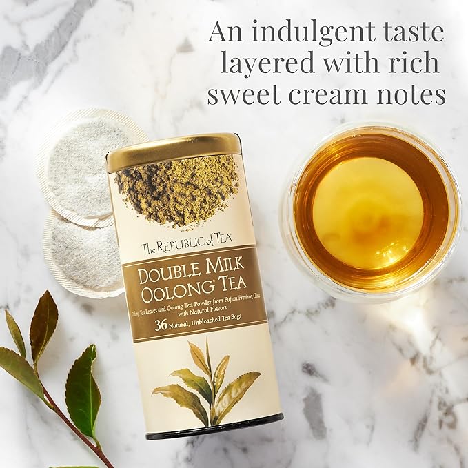 The Republic of Tea — Double Milk Oolong Tea Bulk Bag, 250 Tea Bags, Naturally Caffeinated