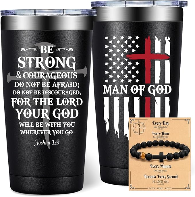 Christian Gifts for Men - Catholic Gifts - Religious Spiritual Faith Based for Men, Man of God, Dad, Pastor - 20oz Tumbler