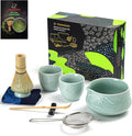 TEANAGOO Matcha Whisk Set 7pcs+2Cups(7.2oz),Ceramic Matcha Set,Matcha Kit for Ceremony,Matcha Tea Set for Making Breakfast,Whisk Set and Bowl with Scoop&Sifter,Gift for Friend