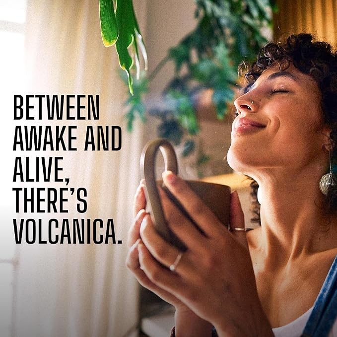 Volcanica Espresso Beans Decaf Coffee, Dark Roast Whole Bean Coffee, Bold Sweet Flavor, Swiss Water Process, Fresh Roasted, Kosher, Vegan, Gluten-Free, 16 oz