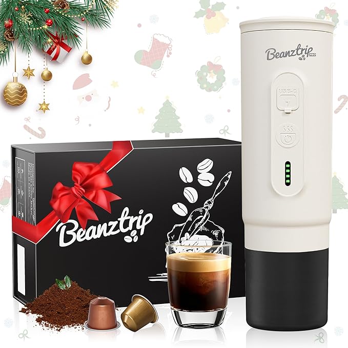 H02 PRO Portable Electric Espresso Maker, Christmas Gift Coffee Machine Compatible with NS Capsule Original Pods & Ground Coffee, Mini Travel Espresso maker for Camping, Hiking, RV