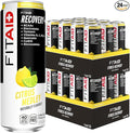 FITAID Recovery Blend, 100% Clean and Paleo Friendly, BCAAs, Glucosamine, Electrolyes, L-Glutamine, L-Arginine, Turmeric, Naturally Sweetened, Vegan 12 Fl Oz (Pack of 24)