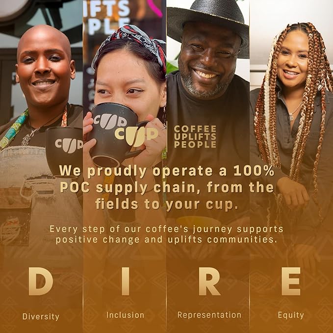 Coffee Uplifts People Peruvian Decaf Coffee - Decaf Whole Bean Coffee Medium Dark Roast - Single Origin, Specialty Grade Coffee Beans, 100% Arabica Coffee, Fair Trade - Chocolate & Almond Notes -12oz