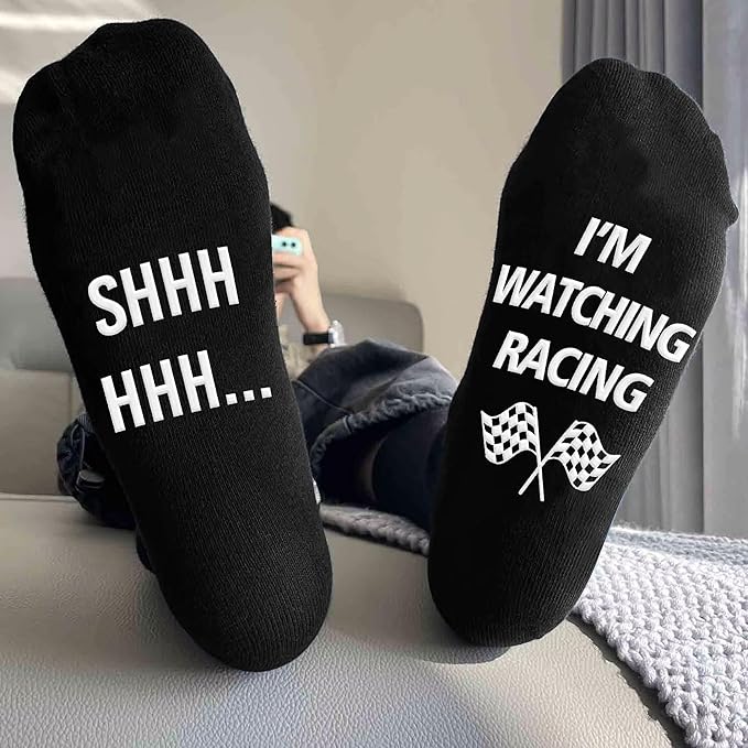 VICRAZY Racing Car, Sport Car Socks for Men, Women - Formula 1 Gifts, Racing Socks, Stocking Stuffers for Men, Women