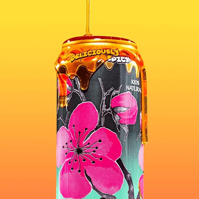 AriZona Spicy Green Tea with Mikes Hot Honey - Big Can, 22 Fl Oz (Pack of 12)