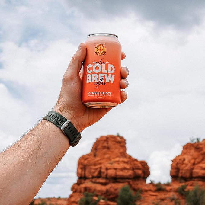 New Mexico Piñon Nitro Cold Brew Coffee Drink - Smooth Nutty Taste, High Energy Nitrogen Infused Classic Black Coffee Cans 12oz - Natural Flavor Zero Sugar & Dairy Free - 12 Pack