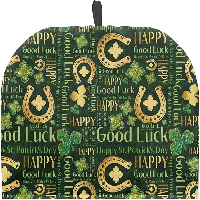 Teapot Cover Tea Cozy Lucky Leaf Clover Teapot Insulated Kitchen Accessory St. Patrick's Day Tea Pot Cozy for Keeping Warm Teapot Dust Protector
