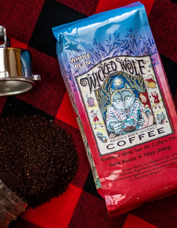 Raven's Brew Coffee Full Bodied Coffee Dark Roast Whole Bean - Wicked Wolf 2lb